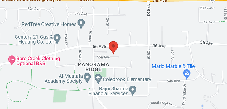 map of 12633 55A AVENUE